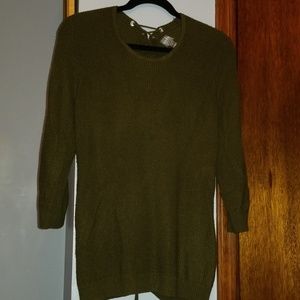 SOHO olive green sexy back sweater